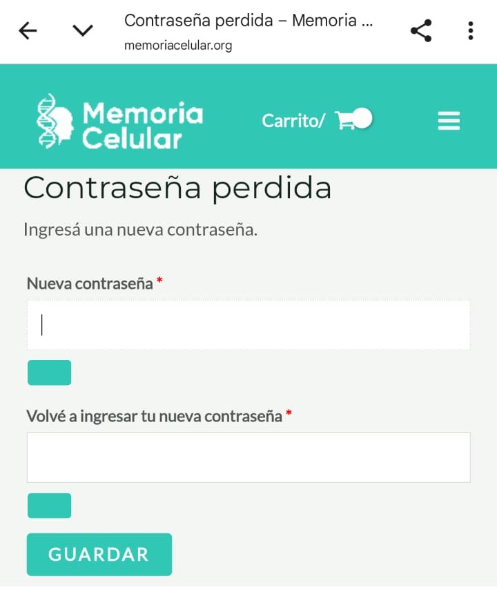 Nueva contraseña